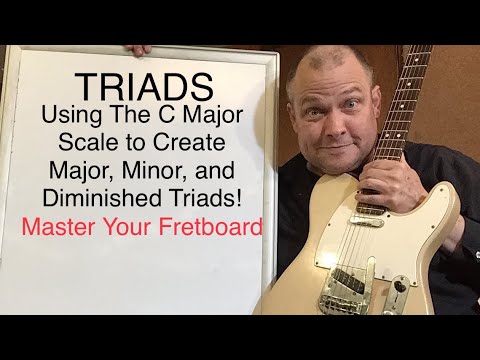 Triad Lesson- Diatonic Triads In C Major!! Master Your FretBoard!