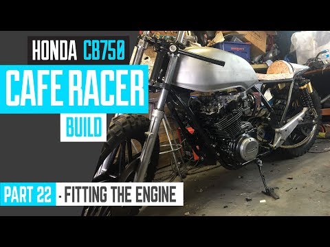 Honda CB750 Cafe Racer Part 22 - Fitting the engine