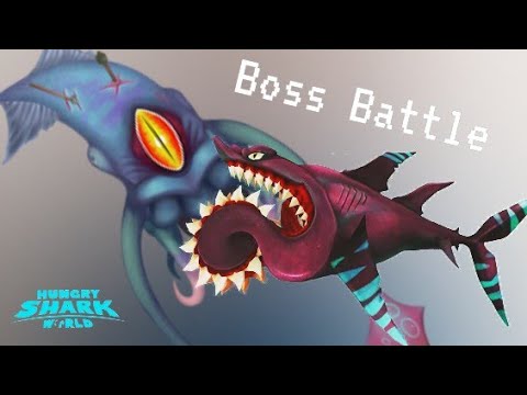Buzz Shark vs Squid 🦑 Boss ! - Hungry Shark World