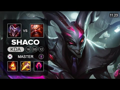 Shaco Jungle vs Gragas - KR Master - Preseason 12 Patch 11.23