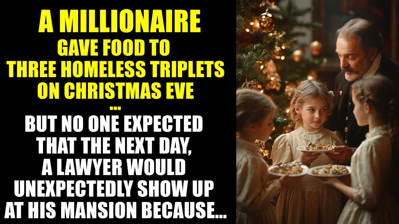 MILLIONAIRE Feeds TRIPLETS At Christmas Eve... The Next Day, A SURPRISE Appeared At His Mansion....