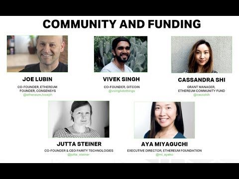 Community and Funding at the Ethereum Meetup 2018
