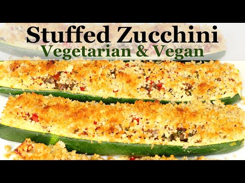 Stuffed Zucchini Vegetarian and Vegan Recipe