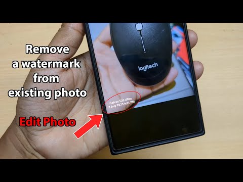 How to remove samsung watermark from existing photo