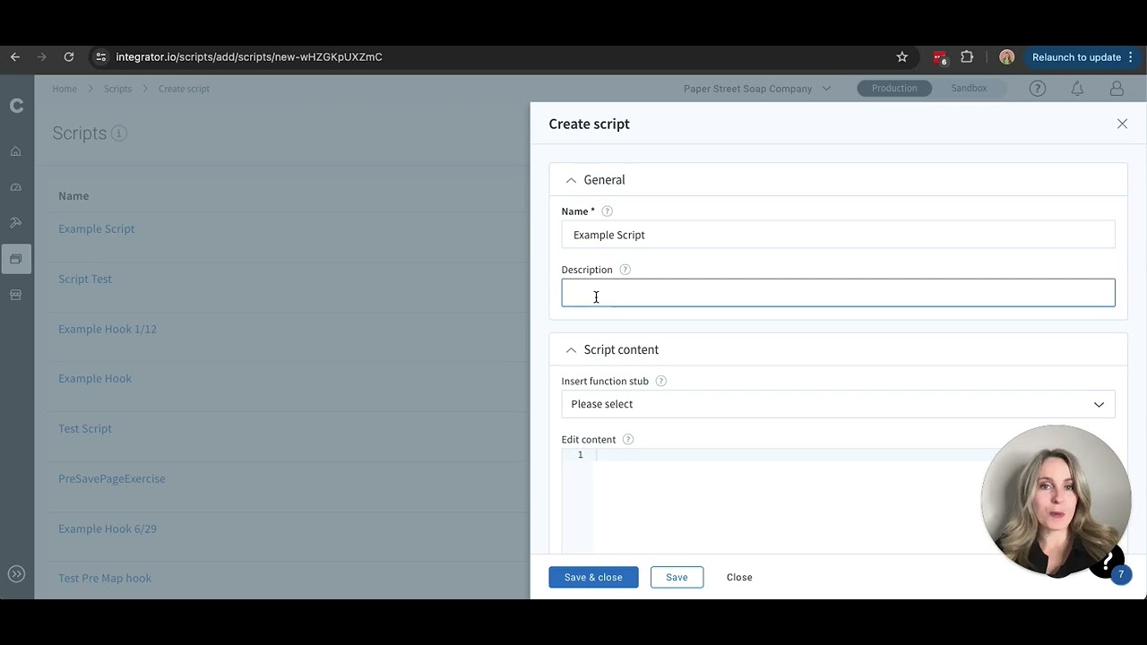 How to create and edit scripts