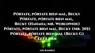 Pitbull, Becky G &amp; De La Ghetto - Mala (Remix) (Letra)