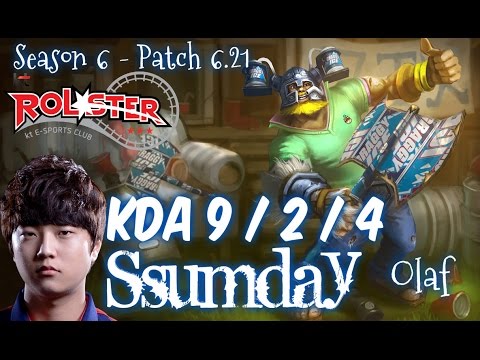 KT Ssumday OLAF vs LEE SIN Jungle - Patch 6.21 KR Ranked