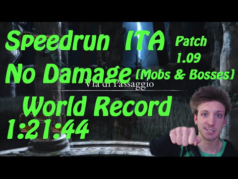 Dark Souls 2 Speedrun NO DAMAGE / 0 Hits WORLD RECORD ITA 1:21:44 v1.09 (No damage Mobs & Bosses)