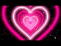 Heart Tunnel💖Pink Heart Background | Neon Heart Background Video Loop [3 Hours]-4K