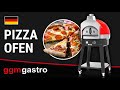 Cuptor pentru pizza pe gaz - Manual - Roșu - inclusiv suport