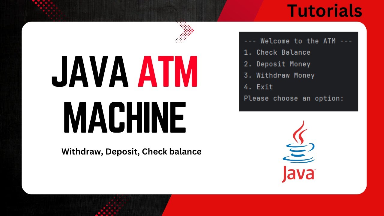 ATM Machine in Java | Java Projects | Mini Project for Students in Java | How to Create ATM Machine