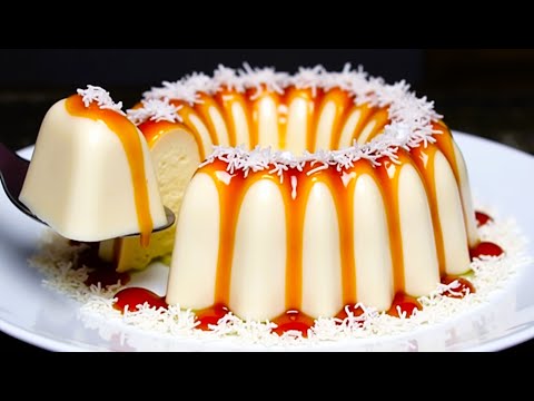 Tylko mleko i mleko skondensowane! Ekspresowy deser w 5 minut! Bez piekarnika, bez żelatyny!