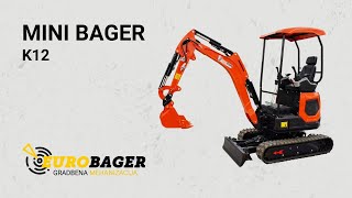 Miniexcavator Mini bager K12, KUBOTA motor nou | Imagine 4 - Machineryline
