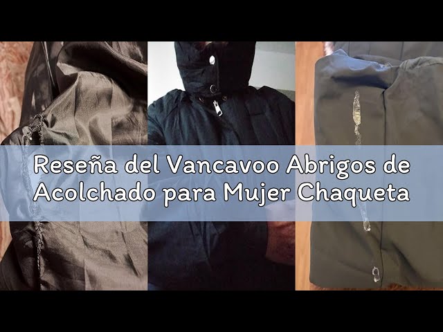 Vídeo relacionado con Vancavoo Abrigos de Acolchado para Mujer Chaqueta Larga con Capucha de Invierno Cálido y Elegante Coat Abrigo Largo Gruesa para Exteriores,Gris claro,M