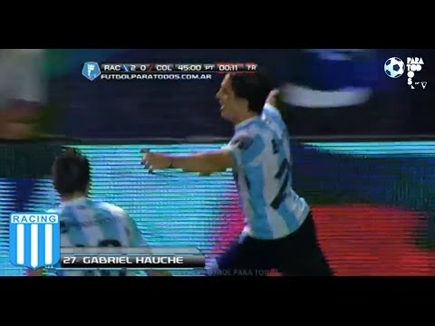Gol de Hauche. Racing 2 Colón 0. Fecha 1. Torneo Final 2014