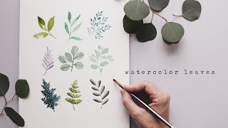 Every Watercolor Leaf Youll Ever Need w Genuine Crafts