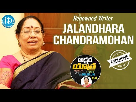 Renowned Writer Jalandhara Chandramohan Full Interview || Akshara Yathra With Mrunalini #28