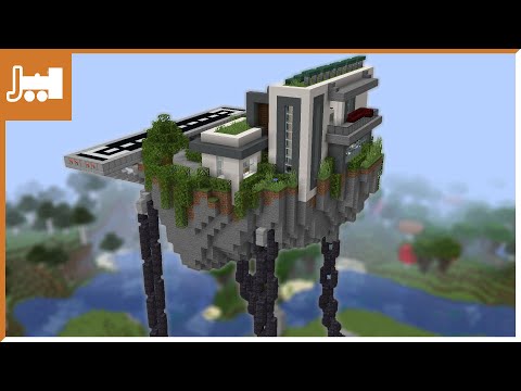Huge Floating Island w/ Modern House! Mind-Blowing Build | Minecraft 1.16