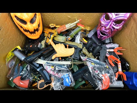 Horror Masks and Weapons Box, Types of Missiles, Grenades and Explosives | Toy Weapons Box Guns Toys