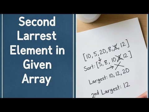Find The Second Largest Element Without Sorting Python Tips 🐍 Coding Interview Programming