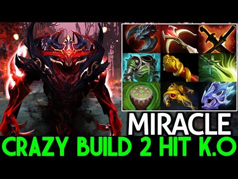 MIRACLE [Shadow Fiend] Crazy Build 2 Hit K.O Signature Hero 7.22 Dota 2