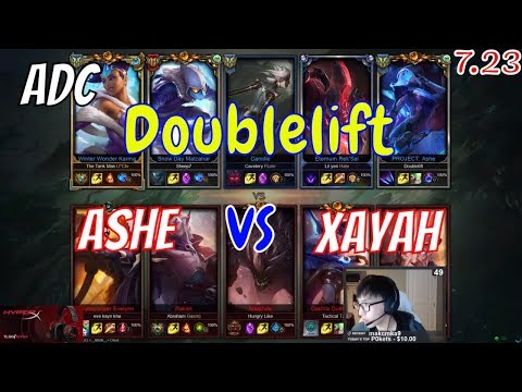 DOUBLELIFT Ashe vs Xayah Stream Gameplay Season 8