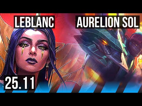 LEBLANC vs AURELION SOL (MID) | 16/2/8, Legendary, Rank 10 LeBlanc | TR Grandmaster | 25.11