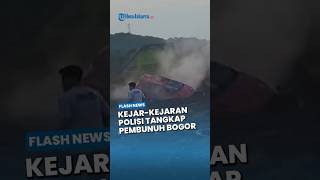 Detik-detik Penangkapan Pembunuh Wanita di Bogor, Mobil Ringsek Terbalik seusai Tabrak Pembatas