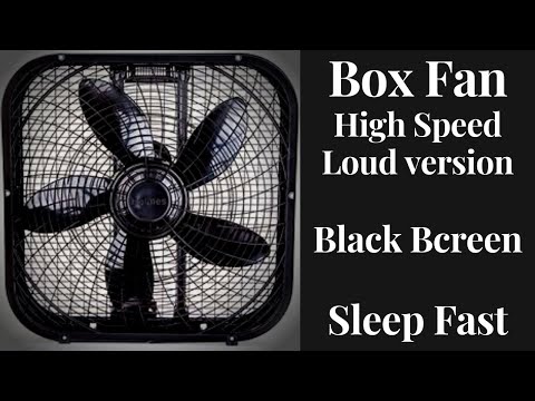 BEST FAN NOISE Box Fan Loud BLACK SCREEN | SLEEP FAST