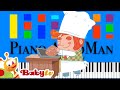 BabyTV The Muffin Man Slow EASY Medium 4K Piano Tutorial