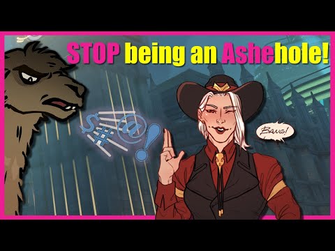Overwatch Coach Reacts - VoD review Silver Ashe - Angry Llama beginner coaching