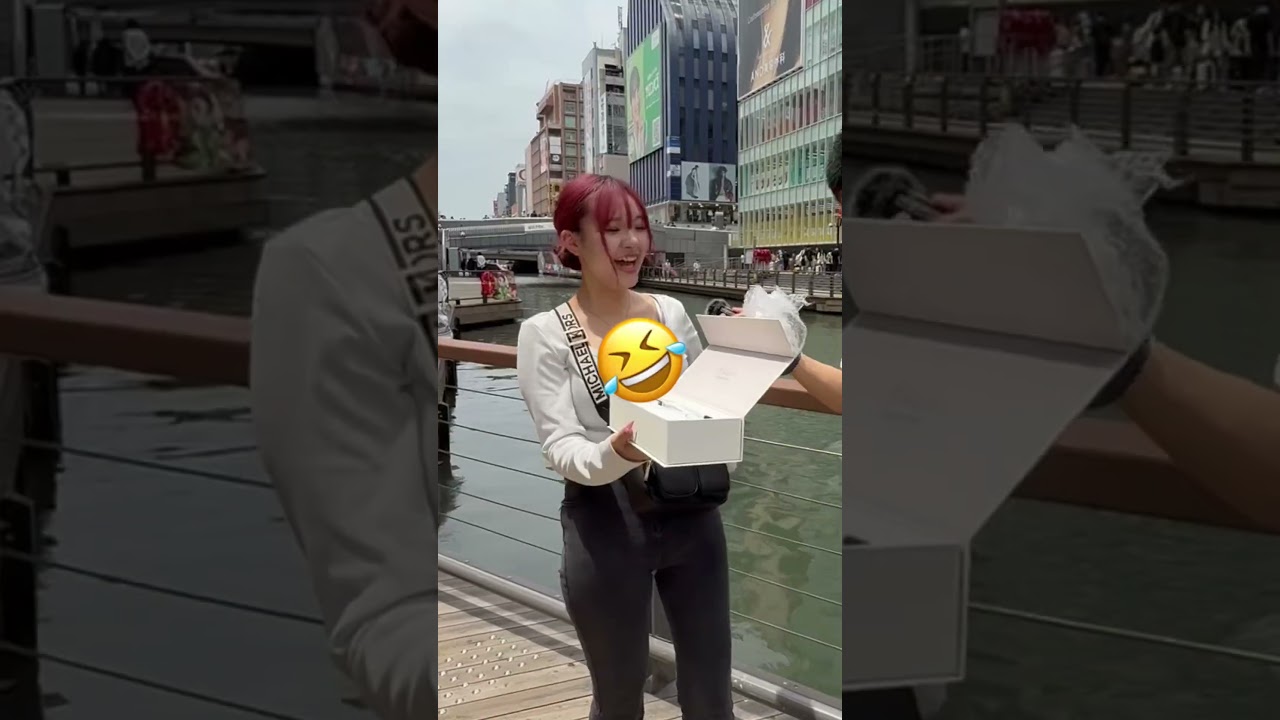 髪の毛がすごく明るい女の子に声を掛けたら、めちゃくちゃスタイルが気になりました😳 #mysterybox #ミステリーボックス #大阪