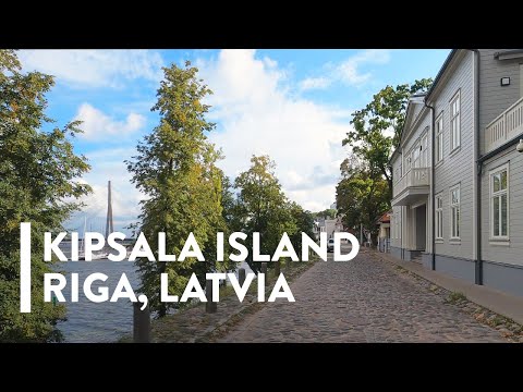 [4K] WALKING: RIGA, LATVIA - Village feeling on Kipsala island