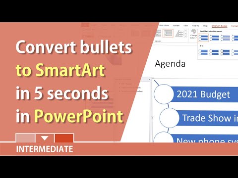 PowerPoint - covert bullets to SmartArt by Chris Menard