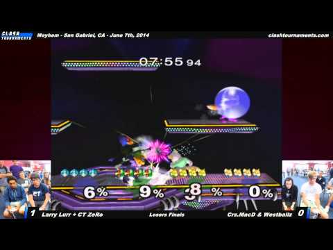 Mayhem - Part 1 - CT ZeRo + Larry Lurr vs Crs MacD + Westballz - Losers Finals - SSBM