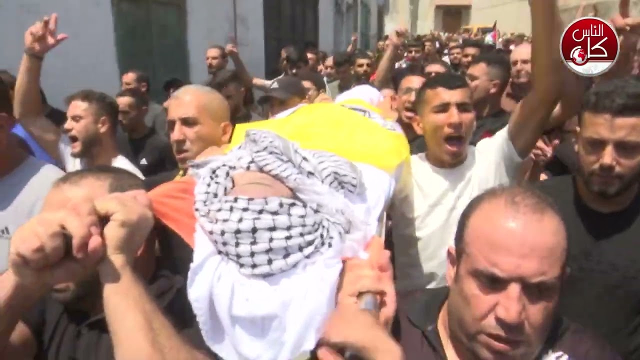 تشييع جثمان الطفل سيف زياد علي اعمير (13 عاما) من بلعا