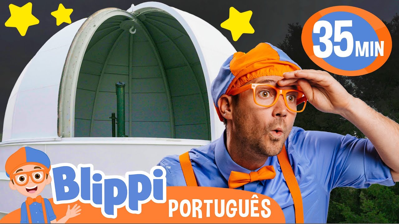 Blippi Observa o Espaço! | Melhores Episódios do Blippi | Vídeos Educativos para Crianças