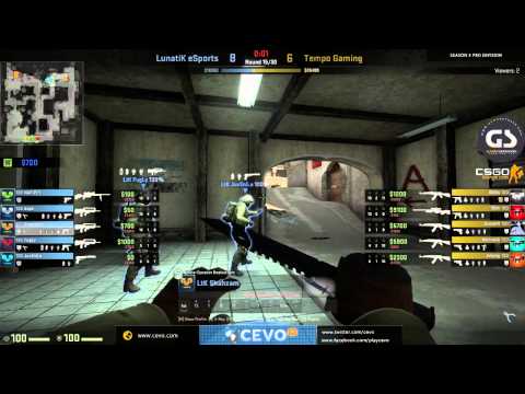 CEVO-Pro CS:GO Season 5: Tempo Gaming vs. Lunatik - Week 6:1 on de_dust2