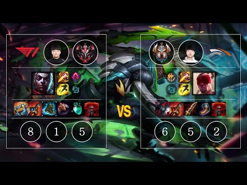 T1 Ellim Ekko vs HLE Haru Lee Sin Jungle - KR Patch 10.12