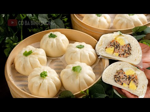 [ENG] Làm thứ này khi pha bột BÁNH BAO mềm xốp nở to, trắng tinh, cách gói không bị mất nếp sau hấp