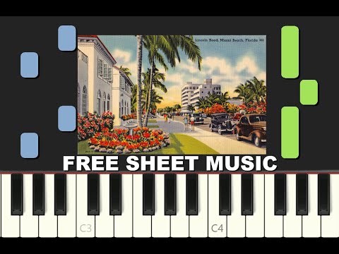 MIAMI BEACH RUMBA by Xavier Cugat, 1947, Piano tutorial with free Sheet Music (pdf)