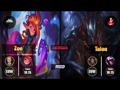 MagiFelix ZOE (Mid) [Unsealed Spellbook] VS TALON - Grandmaster EUW Patch 10.15