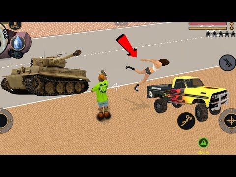 Vegas Crime Simulator - (Dropped the girl inside the Robot truck) - vegas crime simulator gameplay