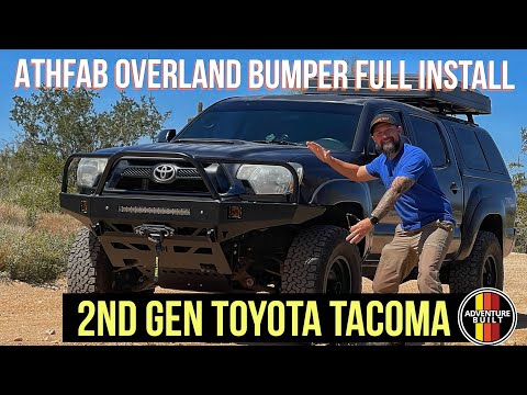 BEST OVERLAND BUMPER ATH Fab 2nd Gen Tacoma Overland Bumper Install | Extreme LED Lights, Smittybilt