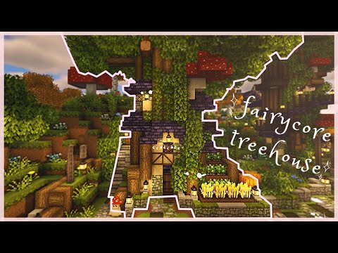 goddessofcrows - Minecraft | How to Build a Fairycore Treehouse 🧚🏾‍♀️ | ✨ 𝓕𝓪𝓲𝓻𝔂𝓬𝓸𝓻𝓮 𝓣𝓻𝓮𝓮𝓱𝓸𝓾𝓼𝓮 𝓗𝓸𝓾𝓼𝓮 𝓣𝓾𝓽𝓸𝓻𝓲𝓪𝓵 ✨