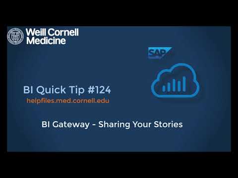 BI Quick Tip #124: How to Share a BI Gateway Story