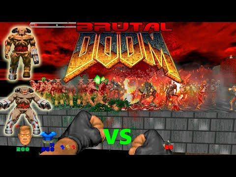 Revenant vs Baron of Hell vs Cyberdemon vs Cyberdemonlord Brutal Doom Fight