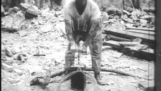 Digging Foundations for a Skyscraper.  Archive film 94159