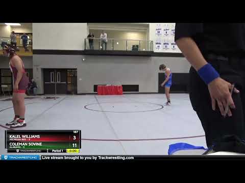 187 Lbs Semis & 1st Wrestleback (8 Team) - Kalel Williams, Michigan Red Vs Coleman Sovine, Alabama