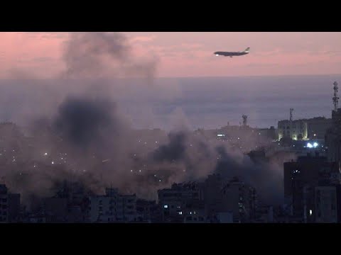 Video Thumbnail: Fresh air strike on Beirut's southern suburbs at sunset | AFP